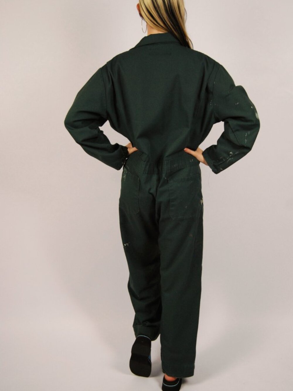 90s Distressed Coveralls (2XL) vintage mens pants painted pants utility uniform - Picture 3 of 8
